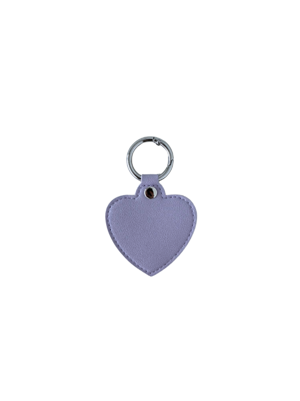 Personalised Heart Shaped Keychain with metal ring.